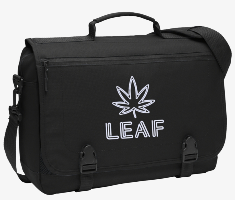 Leaf Laptop Bag - Custom Port Authority Black Messenger Briefcase, transparent png download