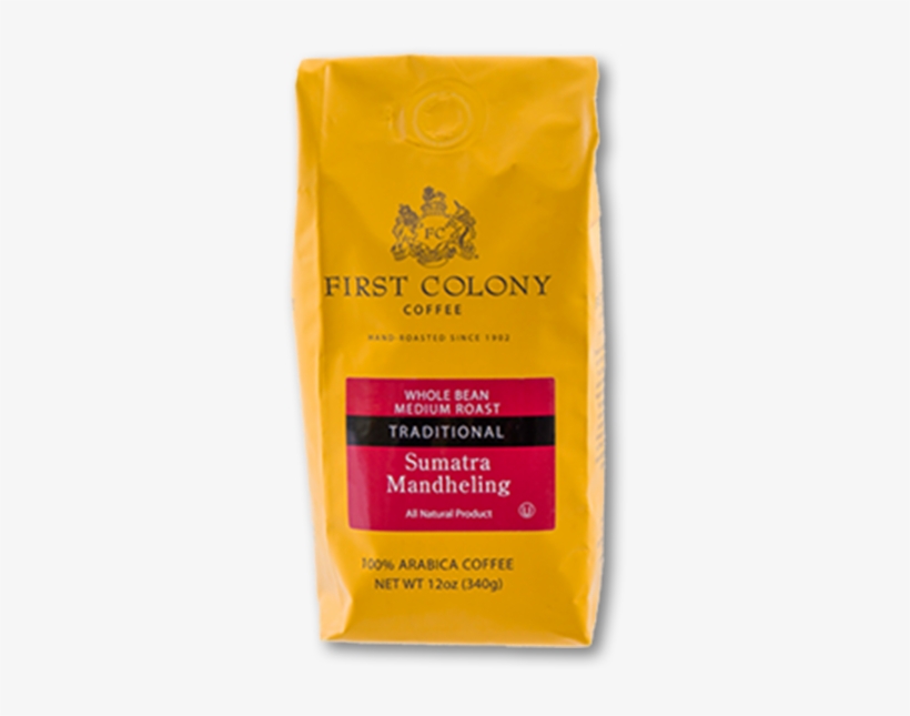 First Colony Sumatra Mandheling First Colony Whole - First Colony Traditional Coffee, 100% Arabica, Ground, transparent png download