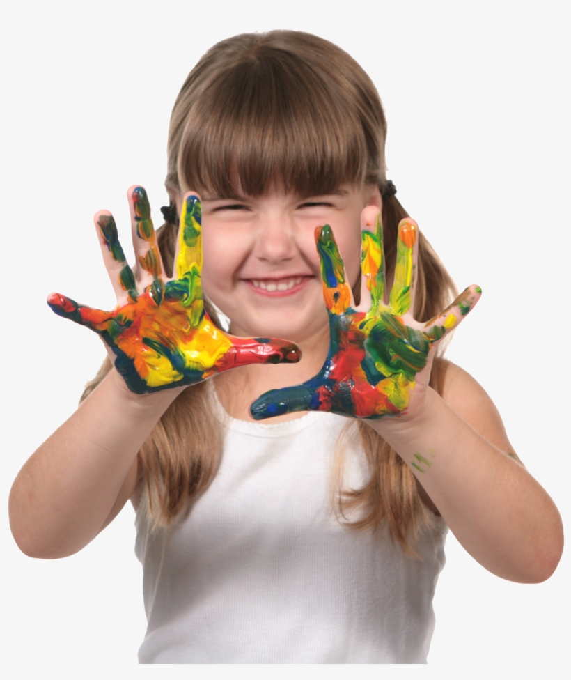 Child Finger Painting Png, transparent png download