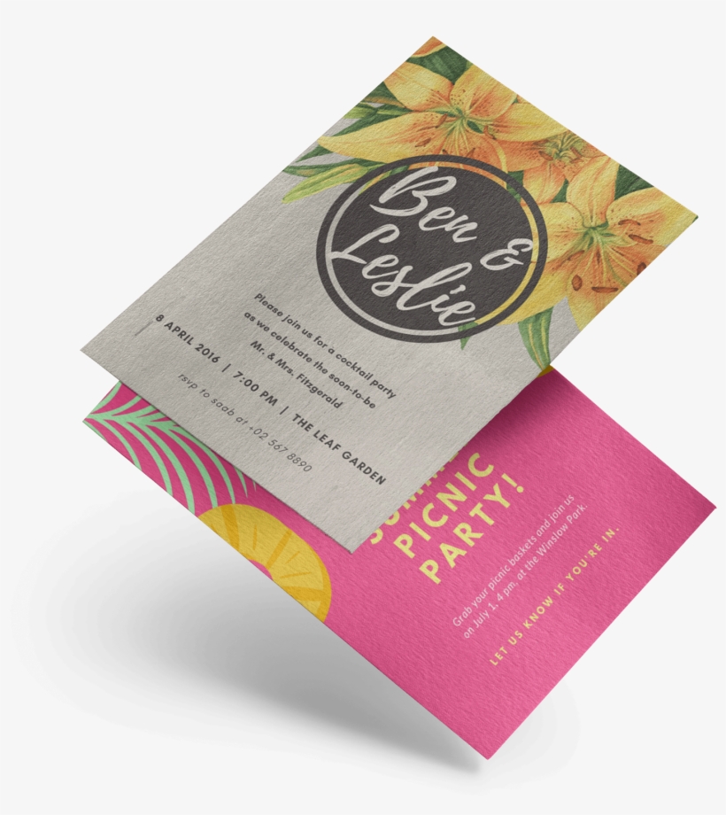 Invitation Card Printing - Imagenes De Invitaciones En Png, transparent png download