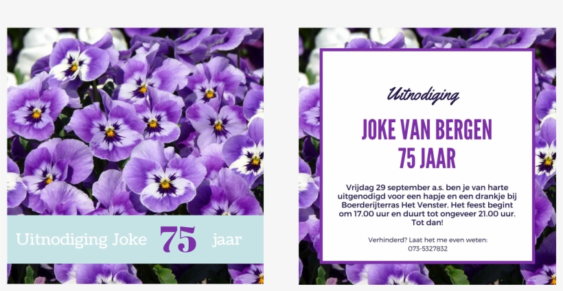 Invitation Card Design - Pansy, transparent png download