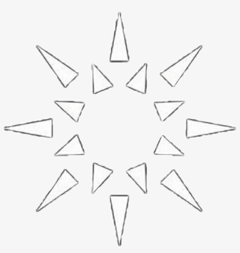 Sun White Sparkle Shining Moon Planets Stars Design - Triangle, transparent png download