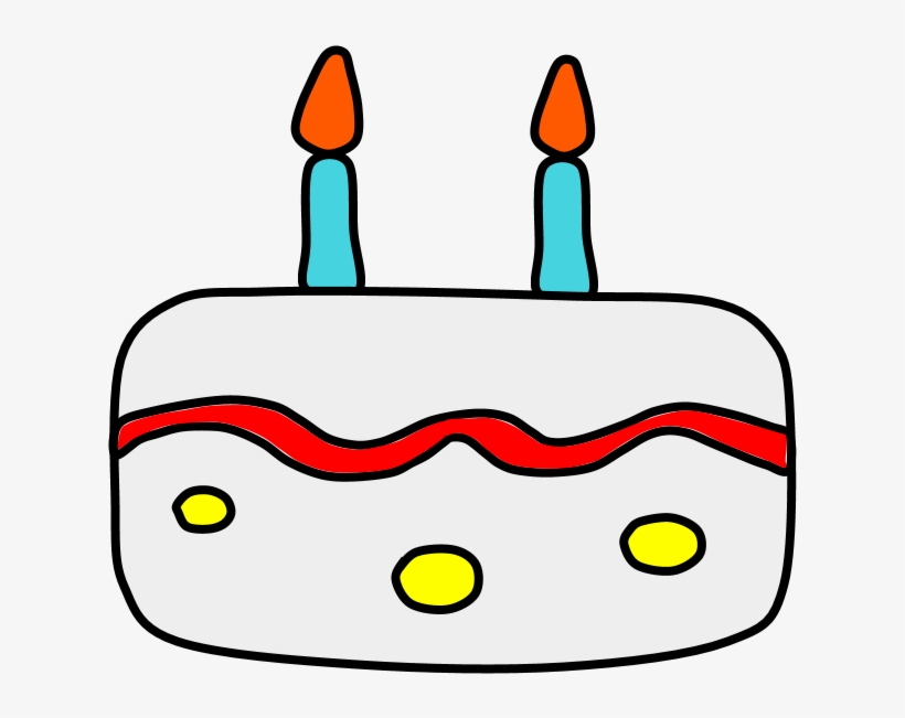 Birthday Cake, Vanilla, White Frosting, Candles, transparent png download