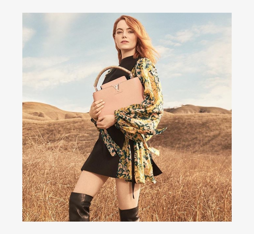 H Emma Stone Πρωταγωνιστεί Στην Πρώτη Της Καμπάνια - Emma Stone Lv Bag, transparent png download