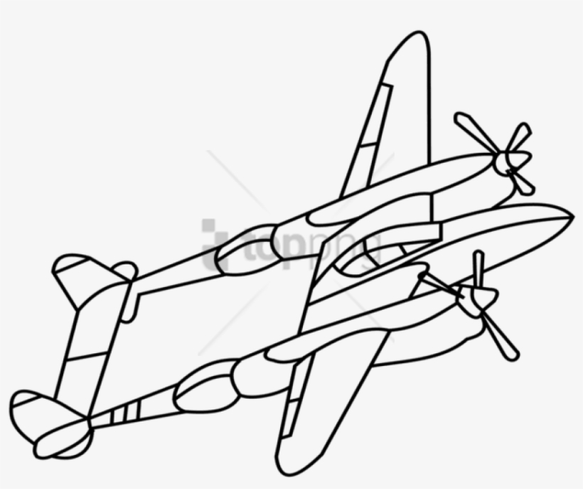 Free Png Dibujo De Avion Ww2 Png Image With Transparent - Drawing Aircraft, transparent png download