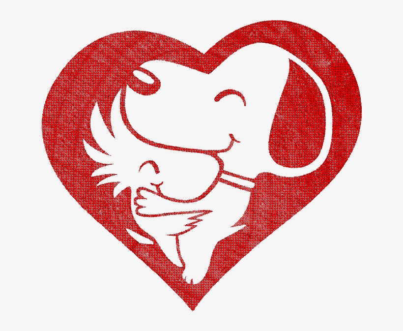 Snoopy And Woodstock Vector By Bradsnoopy97 - Heart, transparent png download