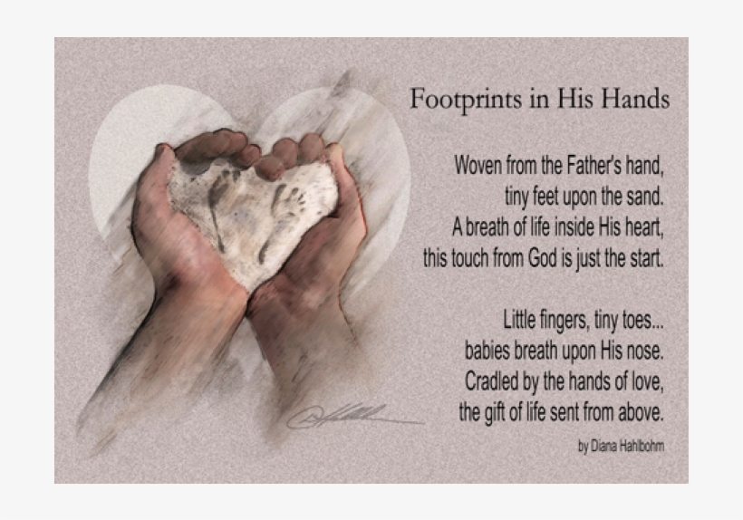 Footprints In His Hands - Illustration, transparent png download