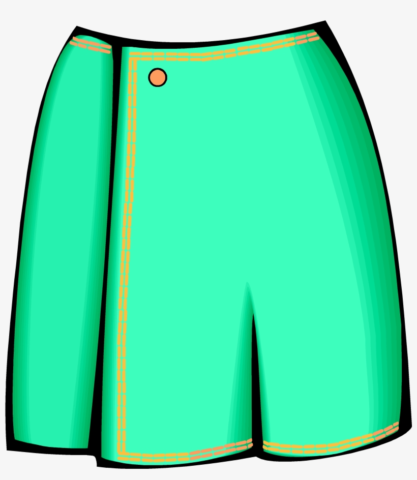Garment Styles And Parts - Green Skirt Clipart, transparent png download