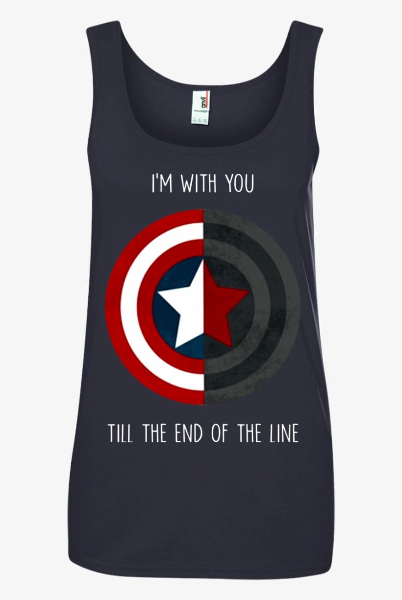 Captain America Shield I'm With You Till The End Of - T-shirt, transparent png download