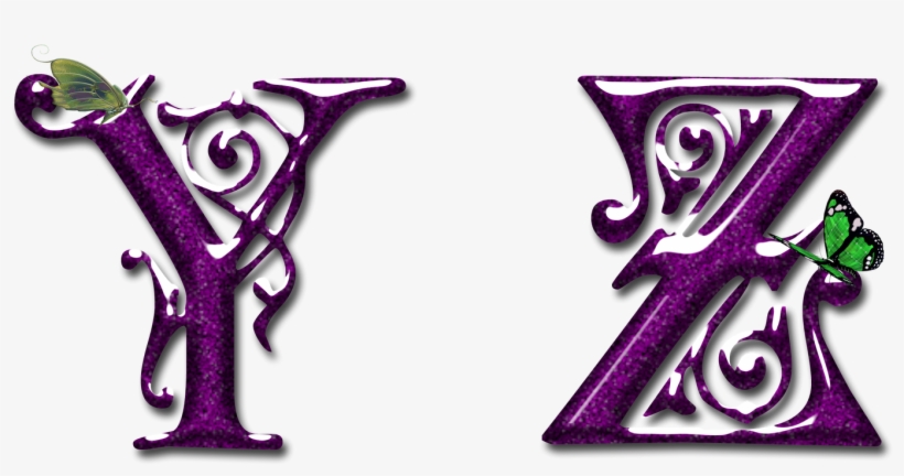 Alfabeto Lila Con Mariposas Png - Wallpaper, transparent png download