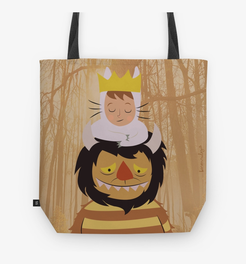 Bolsa Where The Wild Things Are De Karen Rulezna - Bolsa Com Estampa De Bichos, transparent png download