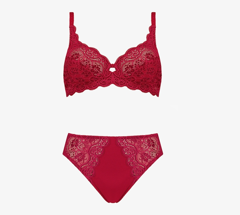 Amourette 300 Wired Bra And Tai Brief In In Royal Red - Reggiseno Triumph Blu, transparent png download