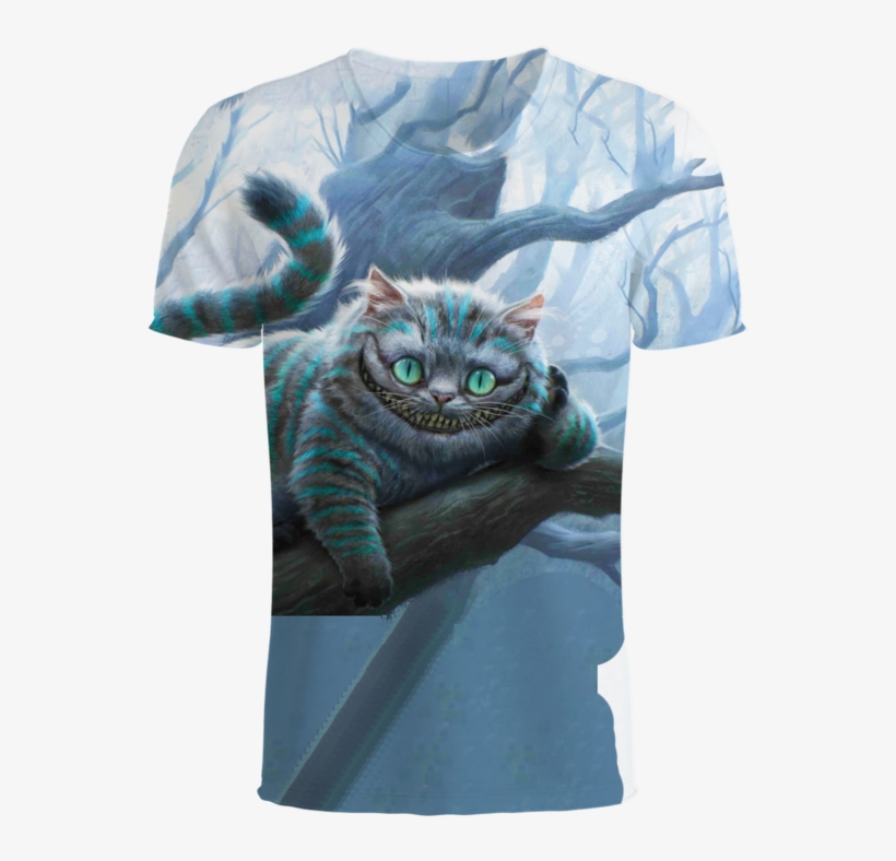 Cheshire Cat Alice In Wonderland 3d T-shirt - Alice In Wonderland Cheshire Cat Background, transparent png download