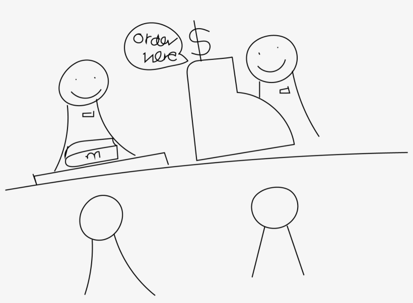 Two Waiting Lines Were In Place Instead Of Just One - Line Art, transparent png download