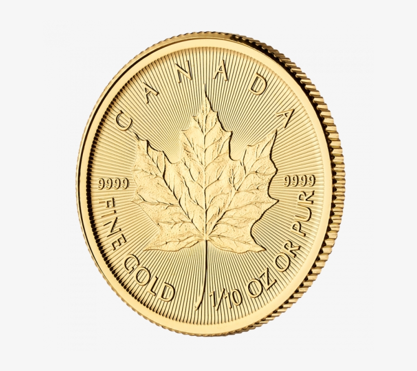 1/10 Oz Maple Leaf Gold Coin - Coin, transparent png download