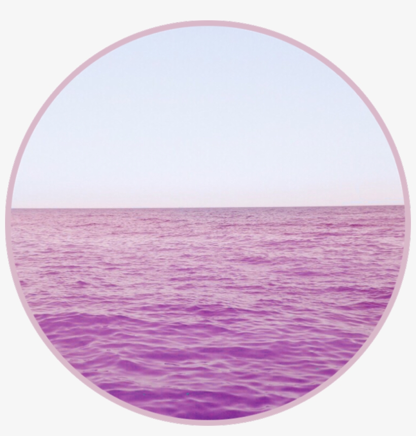 #aesthetic #purple #sea #ocean #water #pastel #pink - Circle, transparent png download