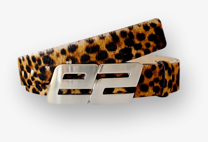 E2 Golf By Elisabeth Esterl/leather Belts/furry Leopard - Strap, transparent png download