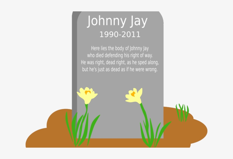 Stone Clipart Graveyard - Gravestone Clipart With Flowers, transparent png download