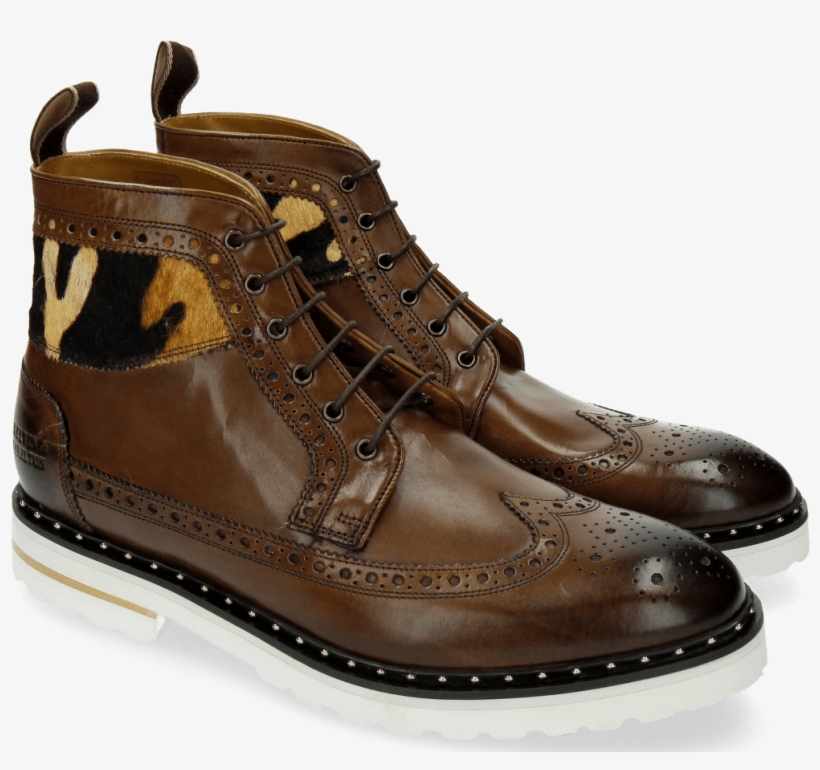 Ankle Boots Matthew 9 Hair On Dark Brown Camo - Work Boots, transparent png download
