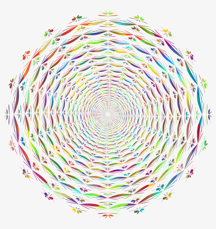 Floral Vortex Polyprismatic No Bg - Circle, transparent png download