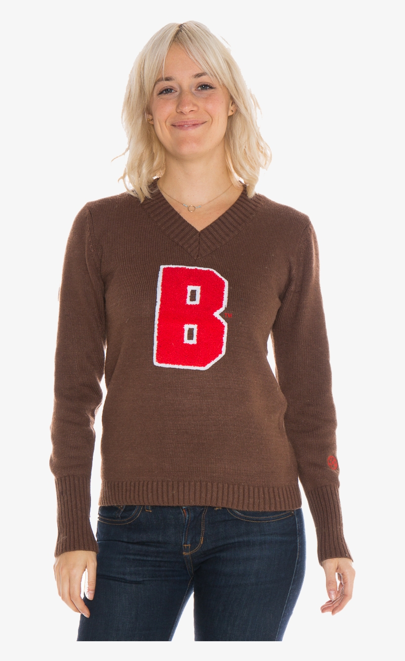 Brown University Women's V-neck Sweater - Sweater, transparent png download