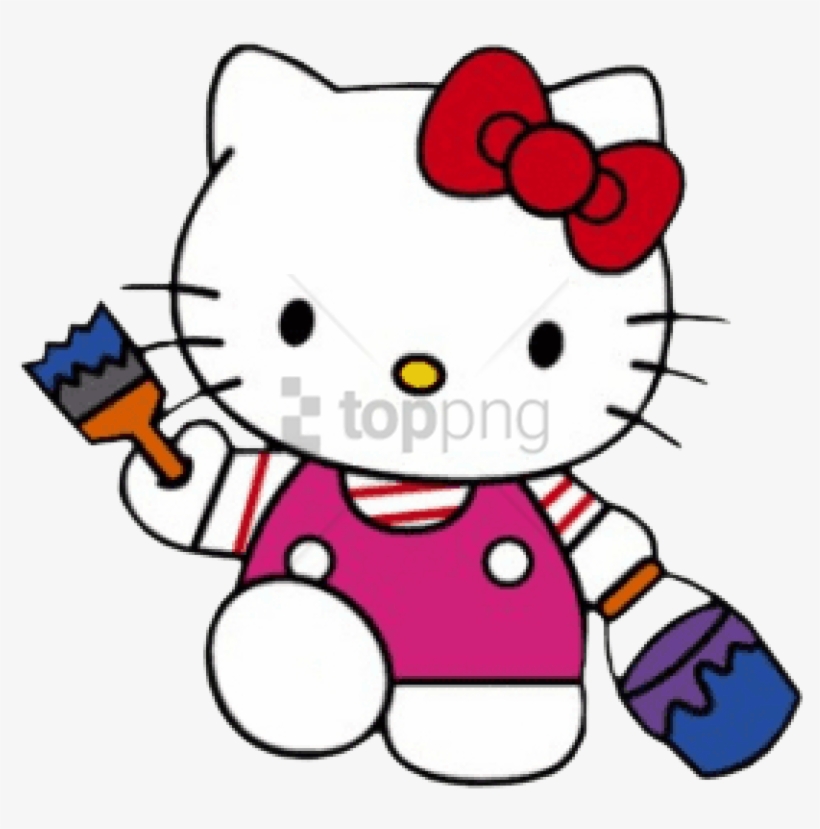 Free Png Hello Kitty Painting Png Image With Transparent - Cartoon Characters For Painting, transparent png download