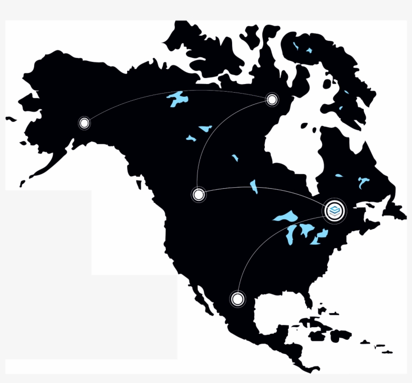 Sgy Logix Inc - North And South America Grey Map, transparent png download