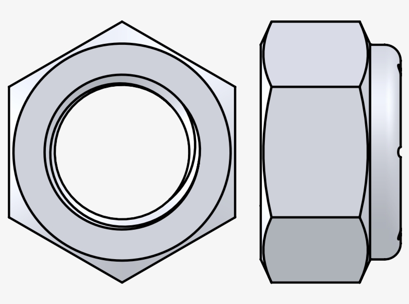 Nylock Nut, Zinc Plated Class - Circle, transparent png download