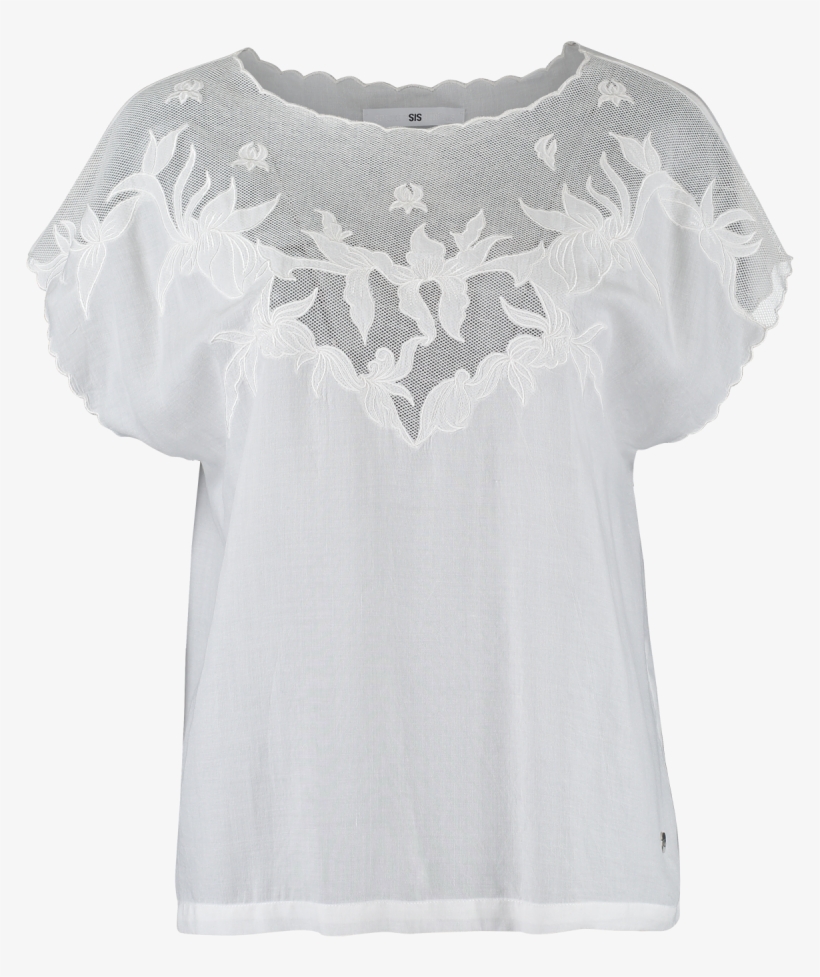 Flower Lace Top - Blouse, transparent png download