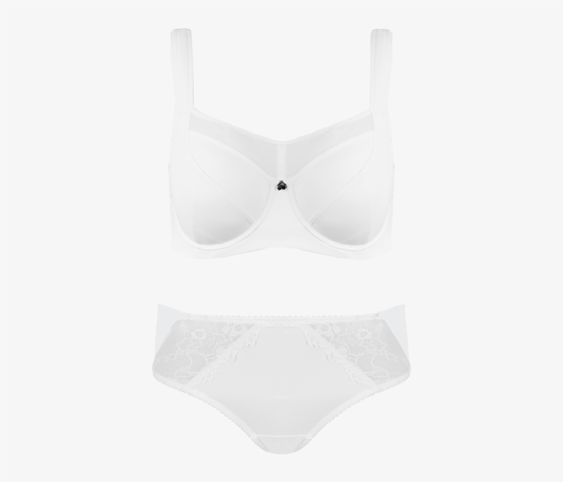 Active White Floral Lace Midi Brief Set Seta15 2018florallacewhite - Brassiere, transparent png download