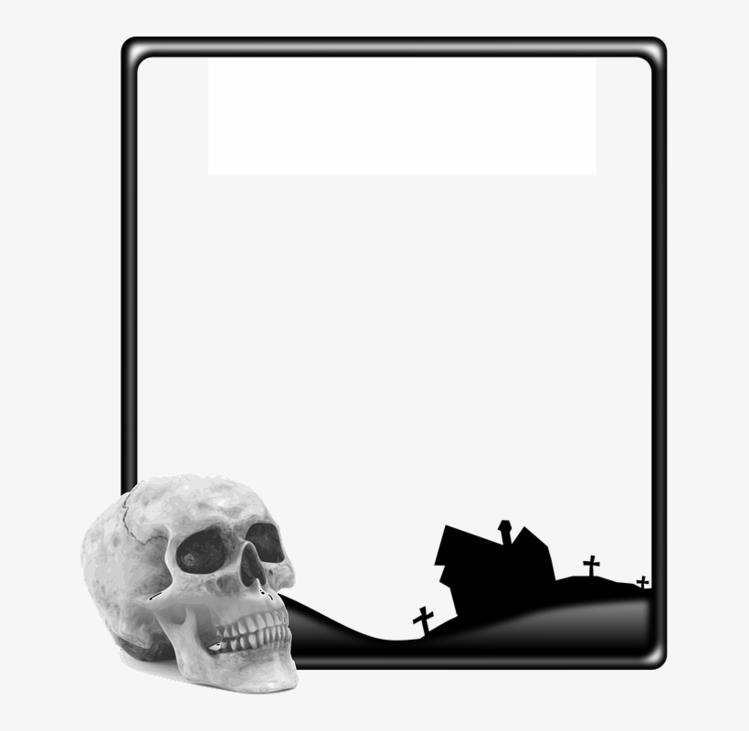 Gravestone Clipart Creepy - Graveyard Frame, transparent png download