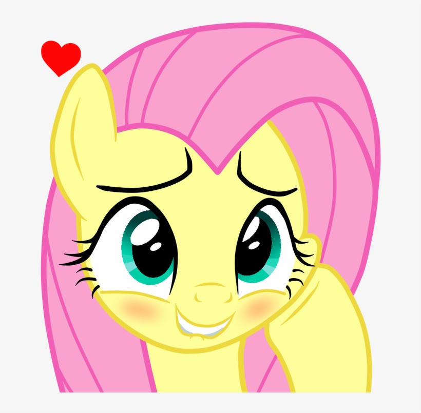 Xecr0nos's Avatar - Cute Blushing Fluttershy, transparent png download