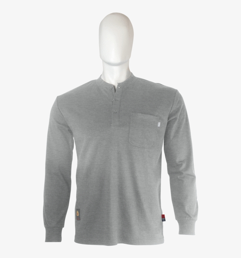 Tencate Grey Melange - Long-sleeved T-shirt, transparent png download