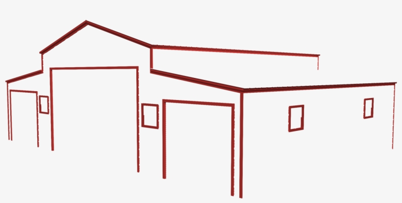 Barn Trim Cardinal Red - House, transparent png download