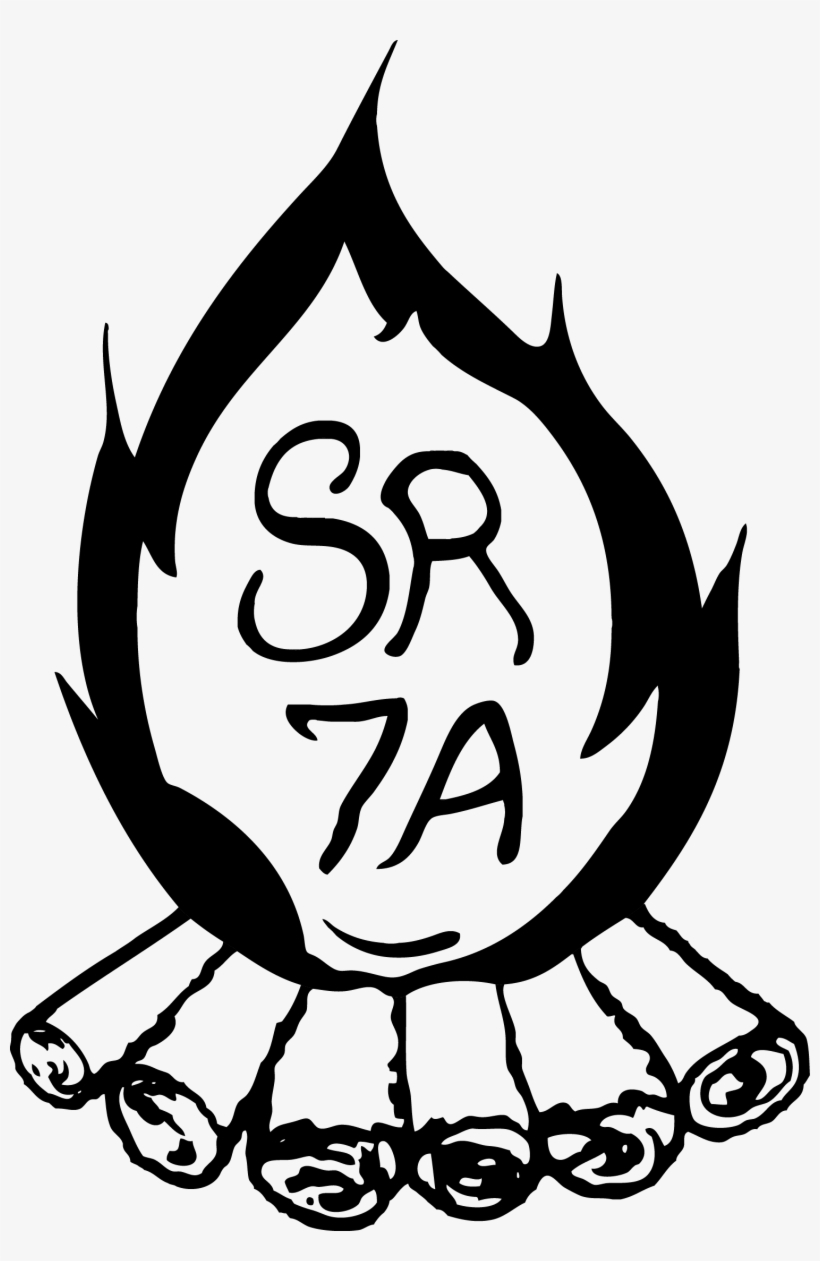 Sr-7a Fire, B&w, No Lodge Numbers, - Sr, transparent png download