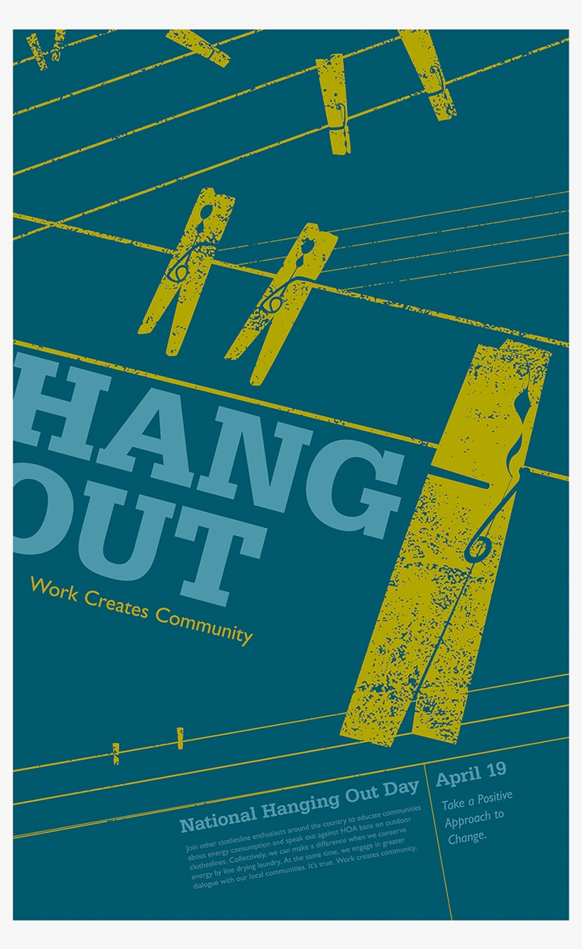 The Clothespin And Illustrates One Of Three Typographic - Graphic Design, transparent png download