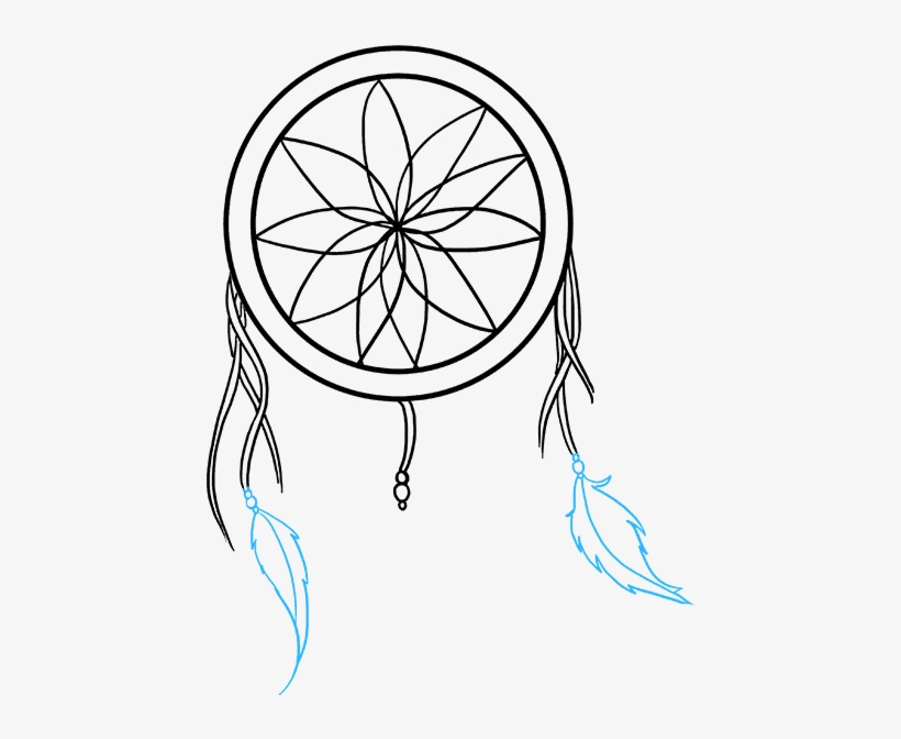 How To Draw Dream Catcher - Easy Drawing Of Dream Catcher, transparent png download