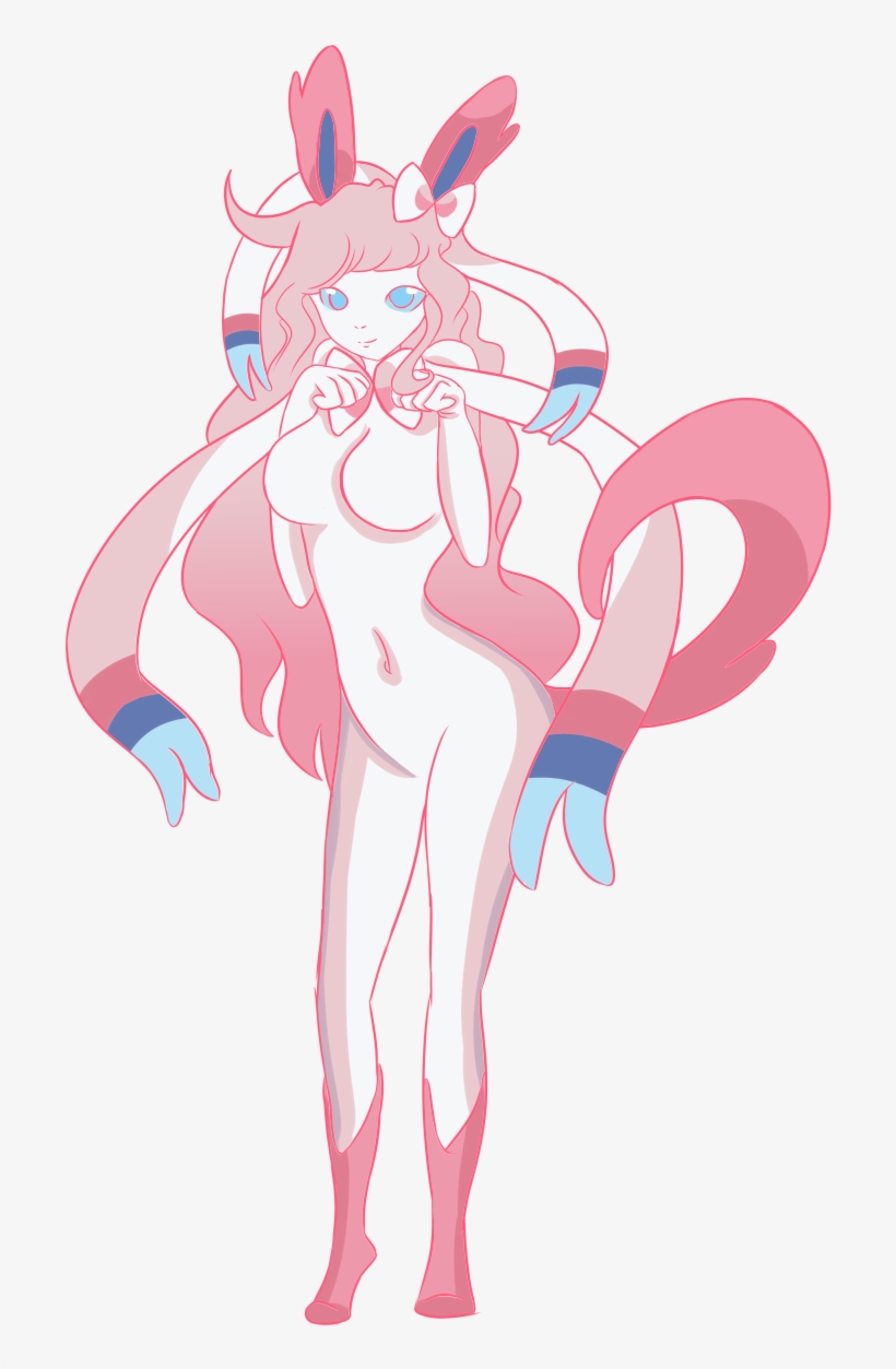 Sylveon Anthro - Pokemon Sylveon Anthro, transparent png download