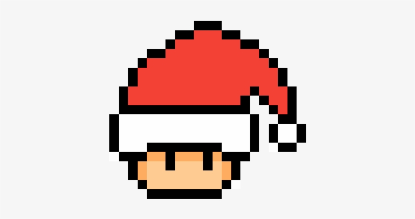 Feliz Navidad - Small Mario Mushroom Pixel Art, transparent png download