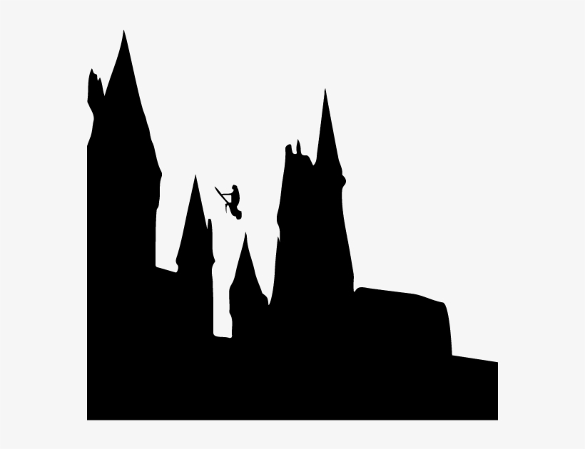 Cropped Outline Hogwarts - Islands Of Adventure, transparent png download