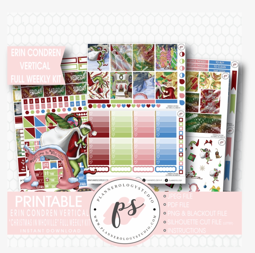 Christmas In Whoville Full Weekly Kit Printable Planner - Graphic Design, transparent png download