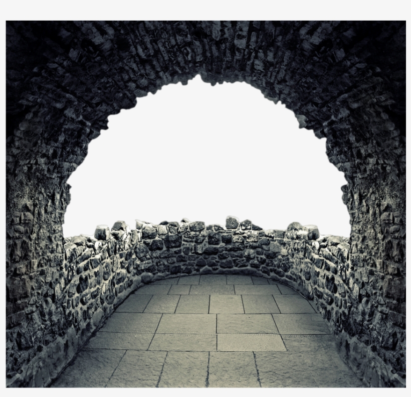 #stone #stonewall #art #hole #greyscale - Building, transparent png download