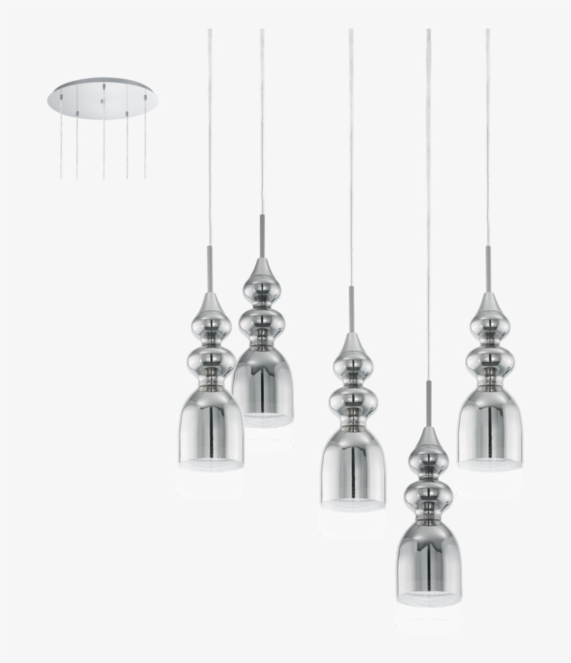 Chrome Light Fixture Bolanos Pendant Eglo Clipart - Lampa Bolanos, transparent png download