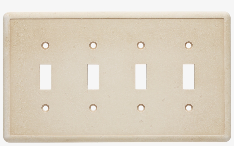 Quad Toggle Wall Plate Travertine - Wood, transparent png download