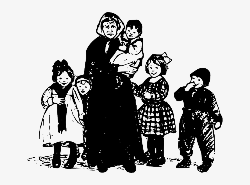 Granny, Nanny, Woman, Kids, Grandma, Grandmother - Refugee Clipart, transparent png download