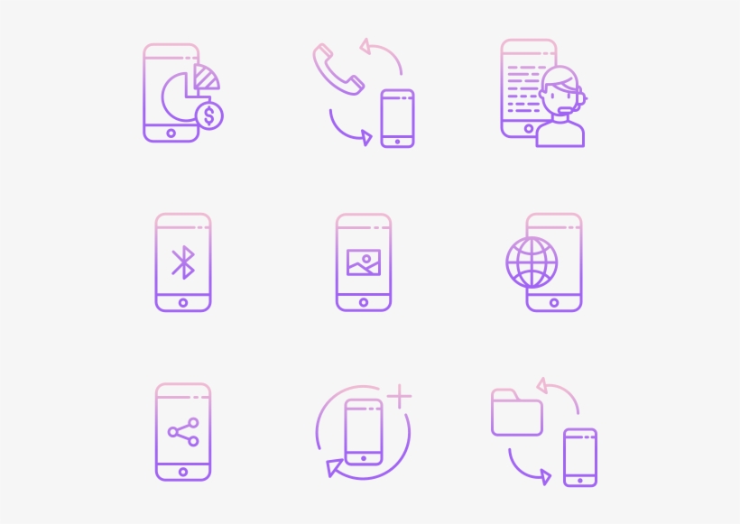 Mobile Application - Electric Blue, transparent png download