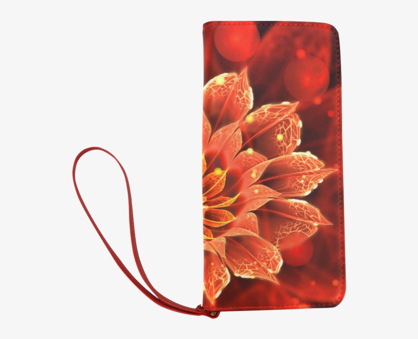 Red Dahlia Fractal Flower With Beautiful Bokeh Women's - Floral Design, transparent png download