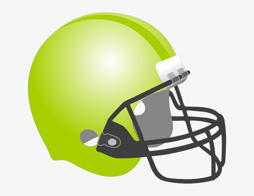 Football, Baseball, Helmet, Protection, Sport, Green - White And Blue Football Helmet, transparent png download