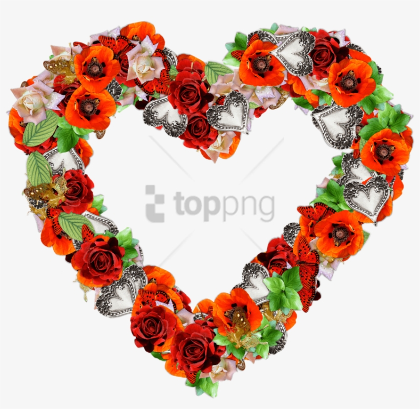 Free Png Download Heart Made Of Poppies And Roses Png - Happy Valentines Day 2019 Images Hd, transparent png download