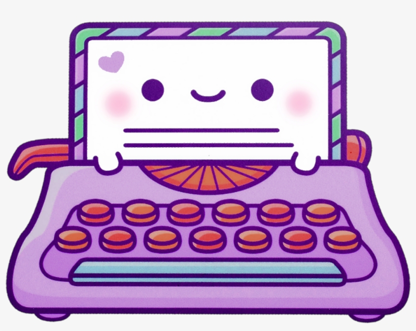 Typewriter Clipart Kawaii, transparent png download